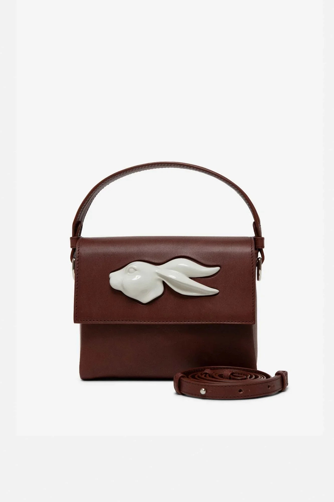 Andres Gallardo Flap Rabbit Head Bag Cocoa DEIMOTIV