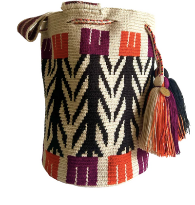 Wayuu Original Bag Wayuu estampado. Tamaño L.