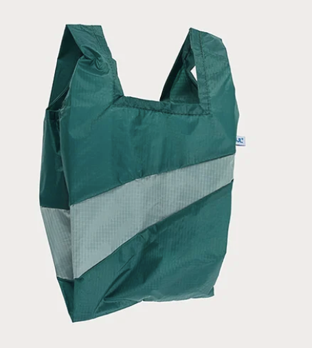 SUSAN BIJL The New Shopping Bag Navy & Water SMALL