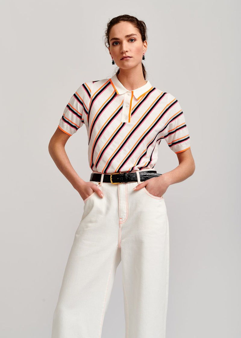 Essentiel Artwerp Pantalón Blanco Flojo Wide-Leg Jeans DEIMOTIV