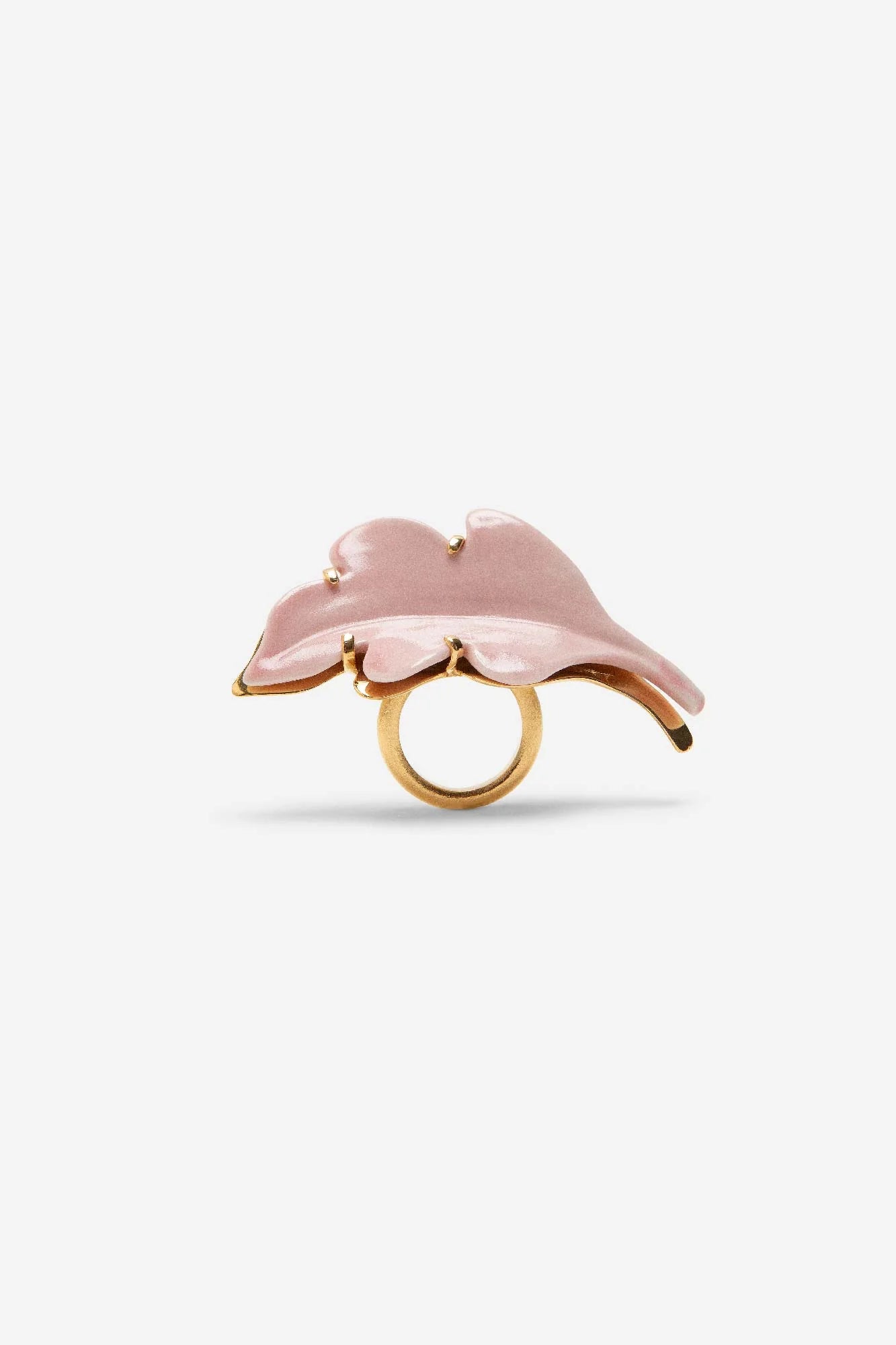 Anillo Leaf pink