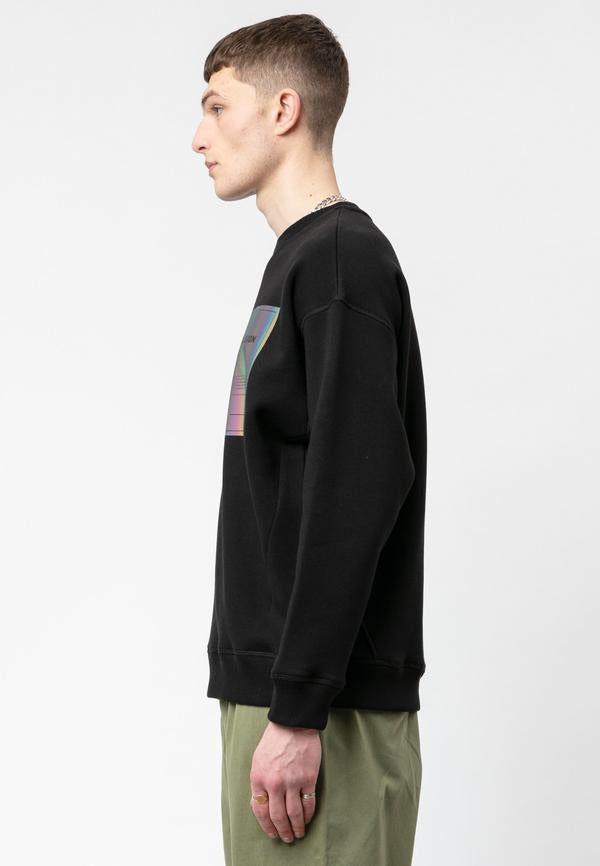 SUDADERA PLAIN CREW BLACK DEIMOTIV
