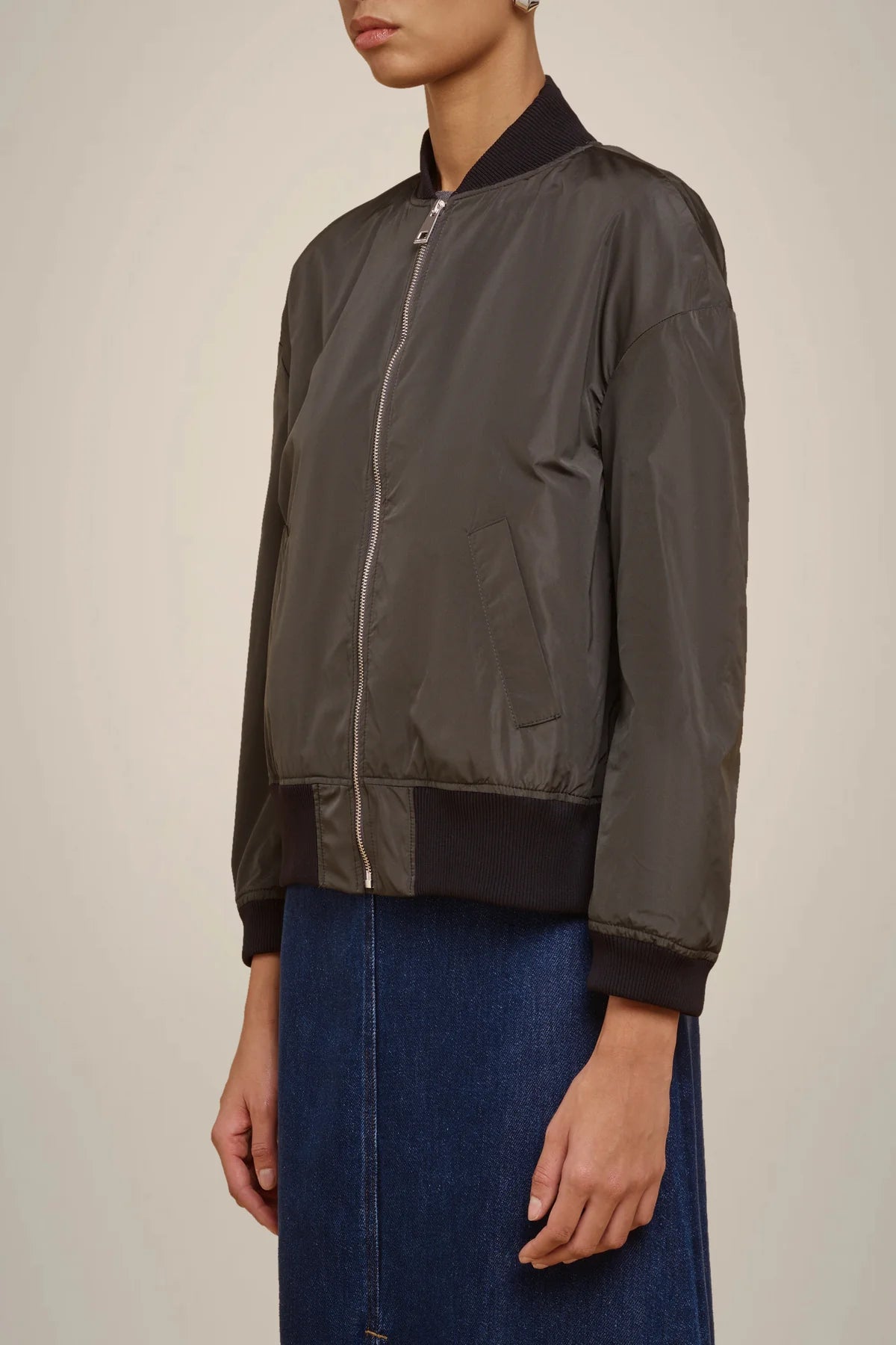 TAFFETA BOMBER JACKET