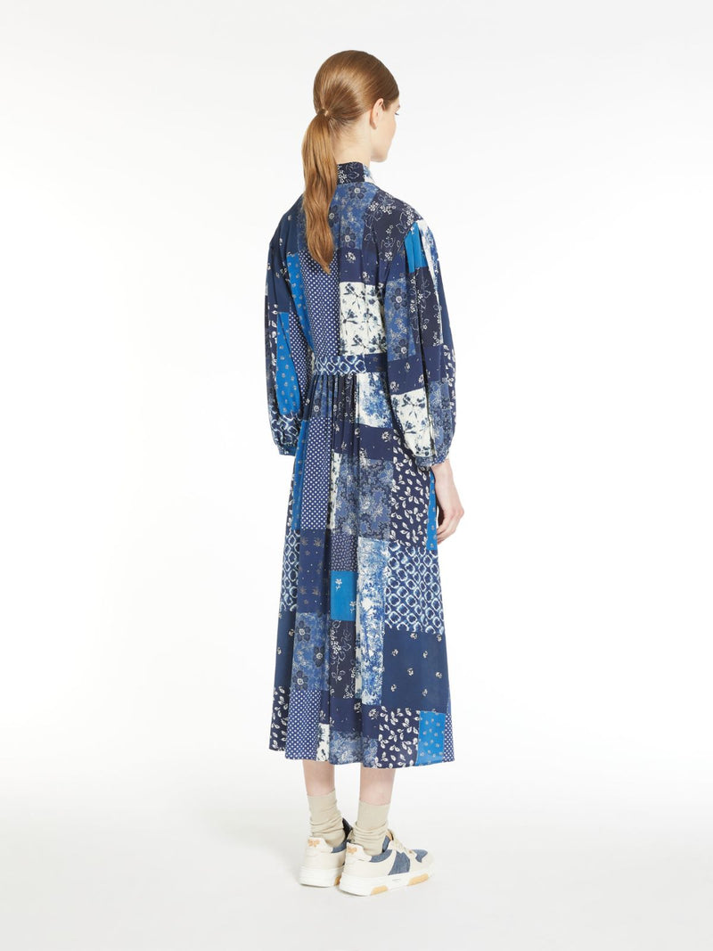 Maxmara Weekend vestido seda patchwork